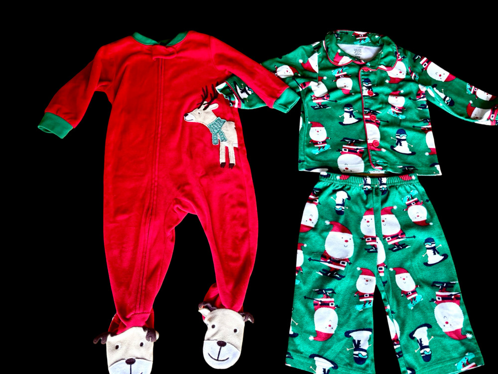 Carter's Christmas Pajamas 2-Piece Set and Footed Sleeper 12 Months